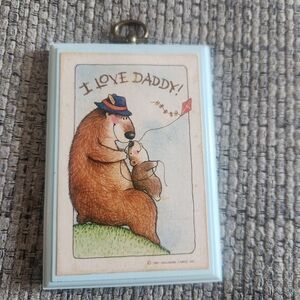 Vtg Hallmark Cards Bear Wall Plaque "I Love Daddy" 1981 Gift For Dad Fathers Day